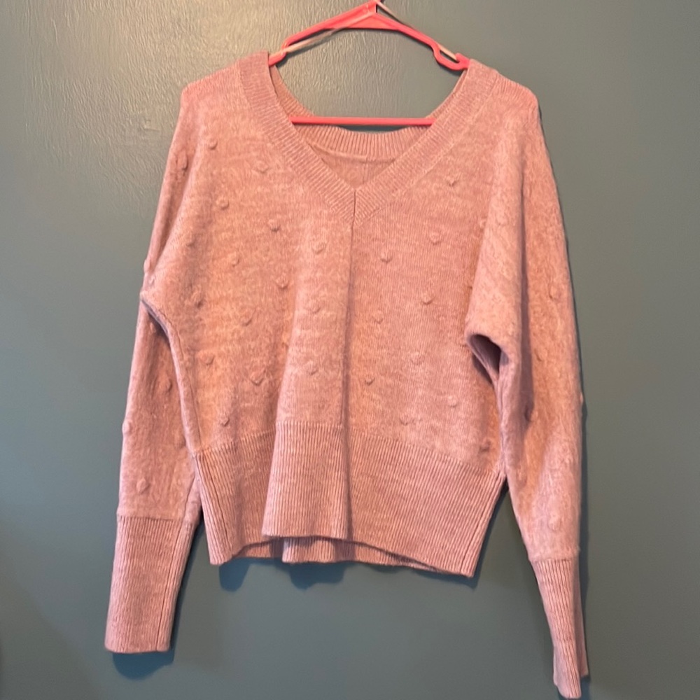 Pale Ink V-back sweater